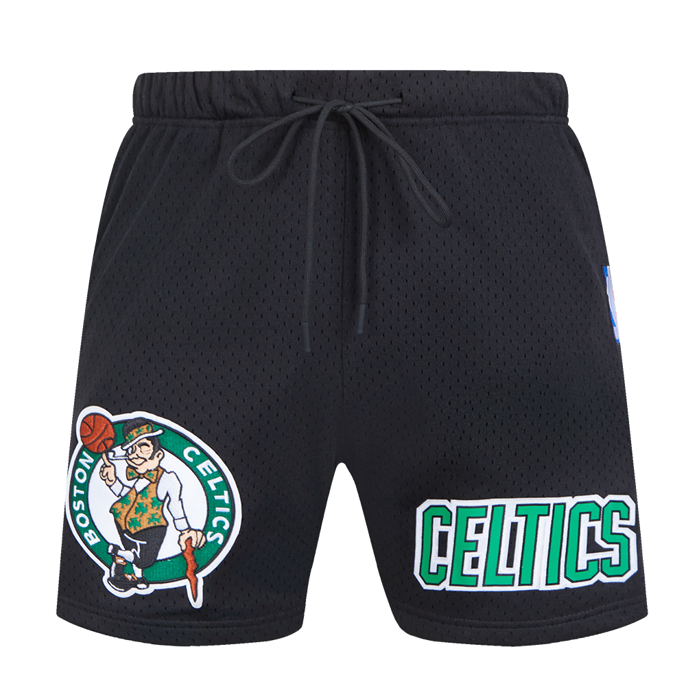 NBA BOSTON CELTICS MESH SHORT EN FILET POUR HOMME (NOIR)