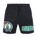 NBA BOSTON CELTICS MESH SHORT EN FILET POUR HOMME (NOIR)