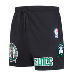 NBA BOSTON CELTICS MESH SHORT EN FILET POUR HOMME (NOIR)