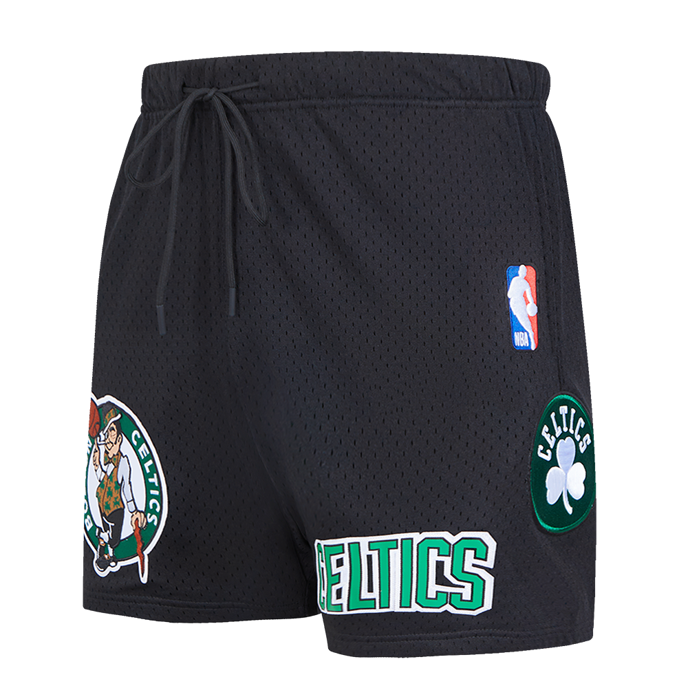 NBA BOSTON CELTICS MESH SHORT EN FILET POUR HOMME (NOIR)