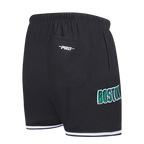 NBA BOSTON CELTICS MESH SHORT EN FILET POUR HOMME (NOIR)