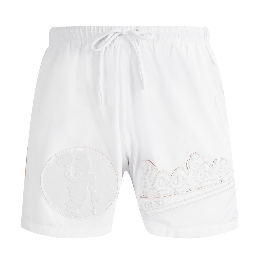 NBA BOSTON CELTICS WHITE OUT SHORT TISSÉ POUR HOMME (BLANC)