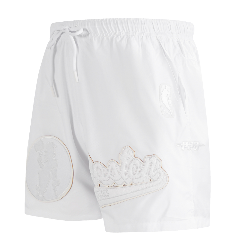 NBA BOSTON CELTICS WHITE OUT SHORT TISSÉ POUR HOMME (BLANC)