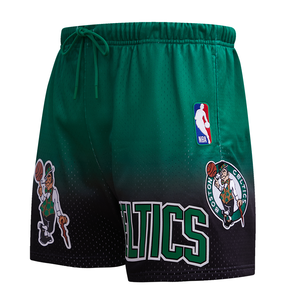 NBA BOSTON CELTICS TEAM MEN'S MESH SHORT (BLACK/KELLY GREEN)