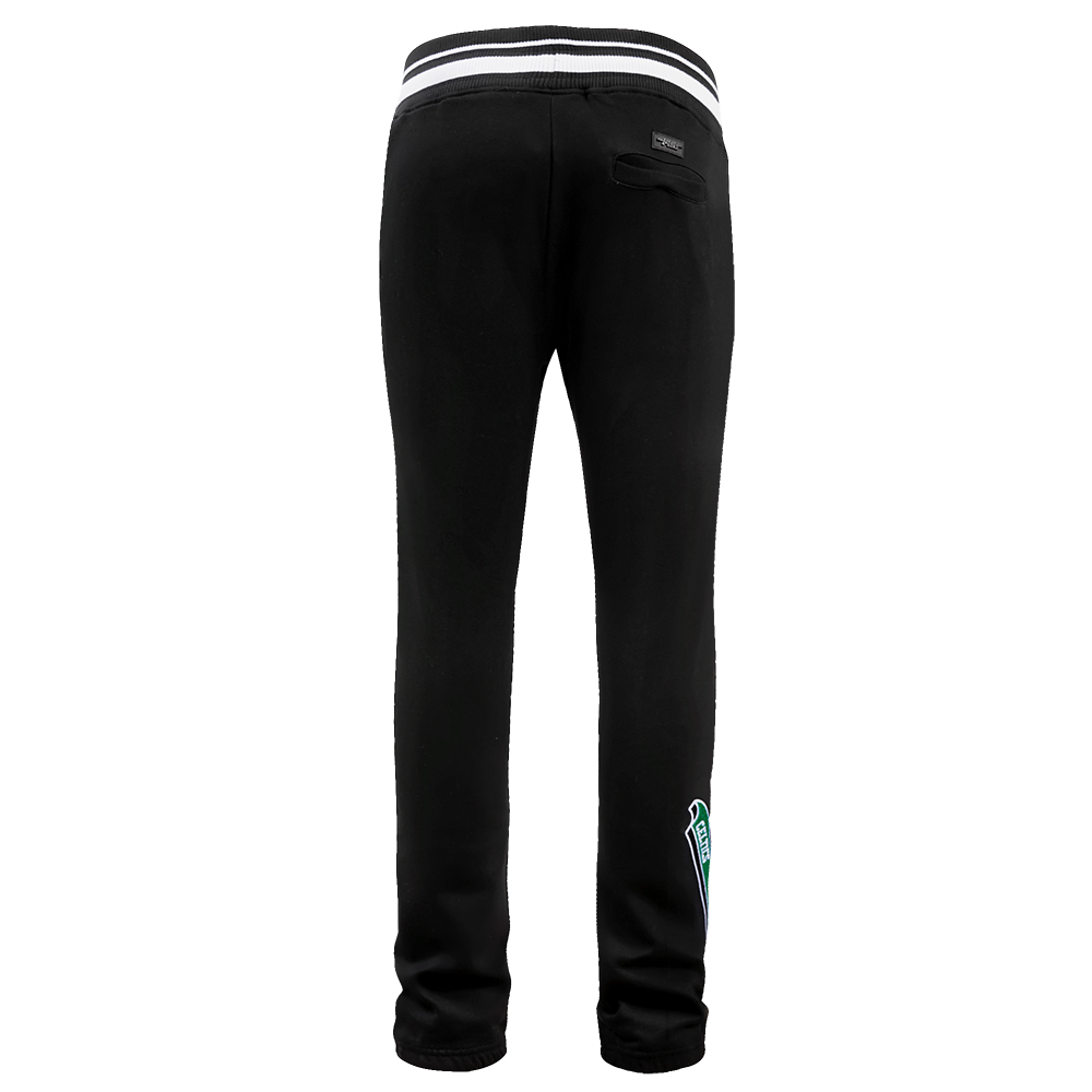 NBA BOSTON CELTICS SCRIPT TAIL MEN'S RIB FLEECE SWEATPANT (BLACK)