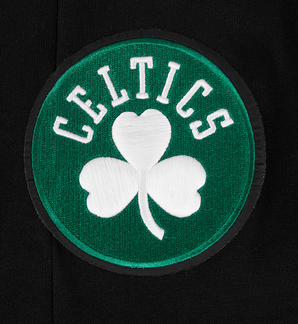 NBA BOSTON CELTICS SCRIPT TAIL MEN'S RIB FLEECE SWEATPANT (BLACK)