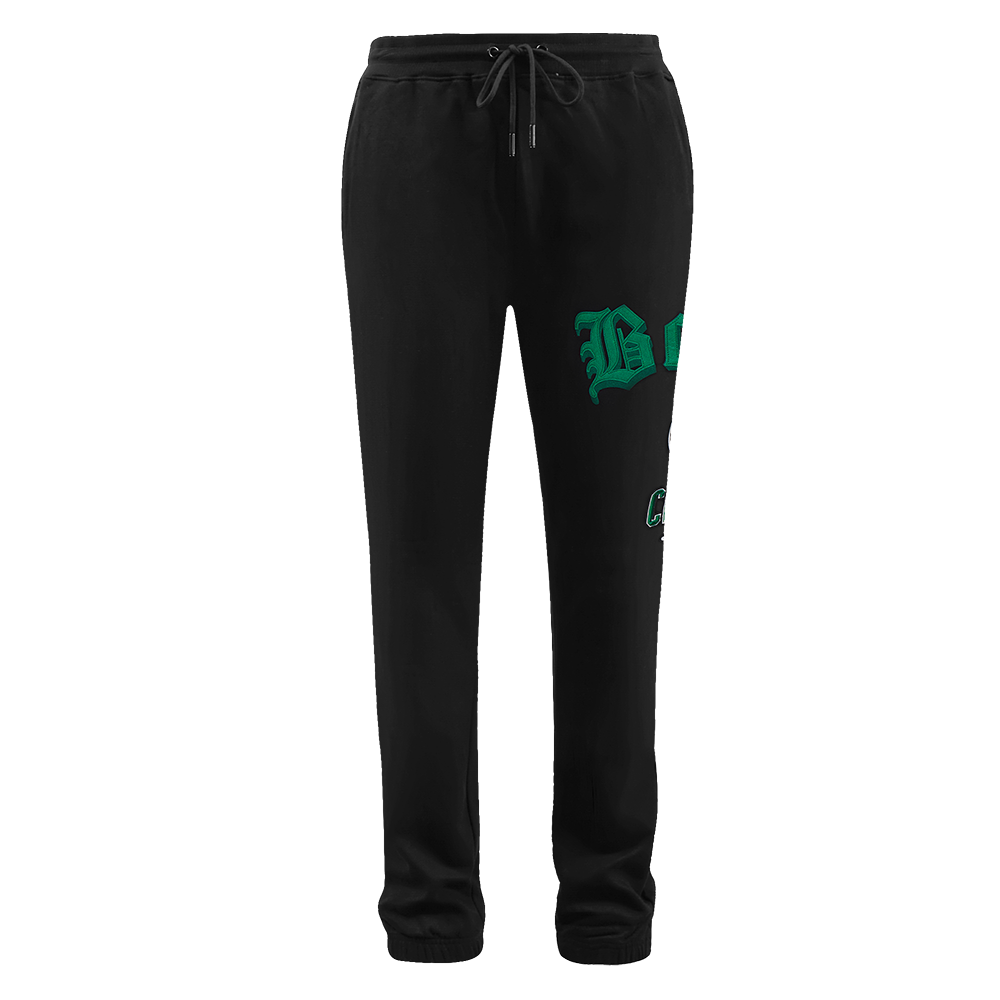 NBA BOSTON CELTICS OLD ENGLISH MEN'S SWEATPANT (BLACK)