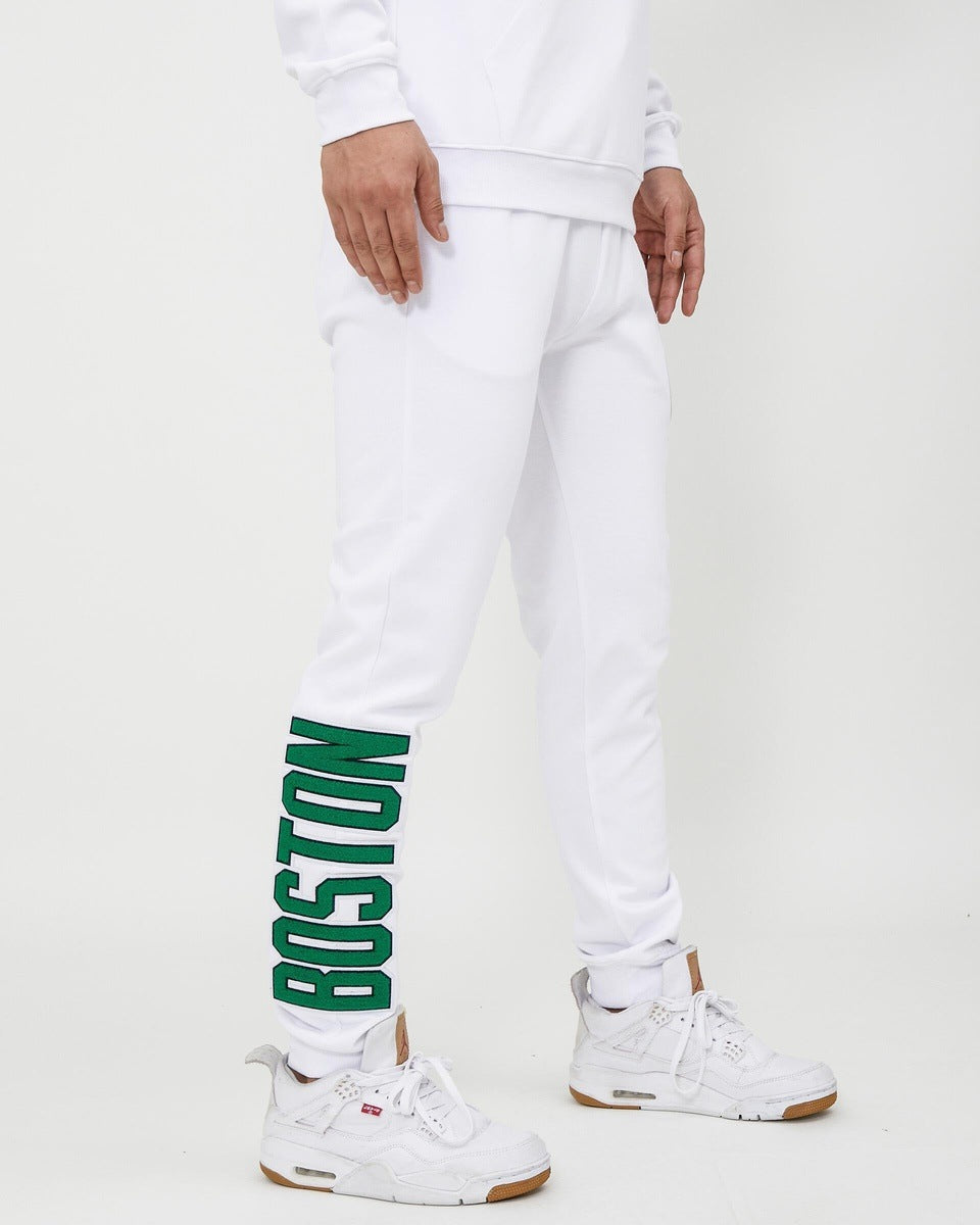 NBA BOSTON CELTICS LOGO MEN'S JOGGER (WHITE)