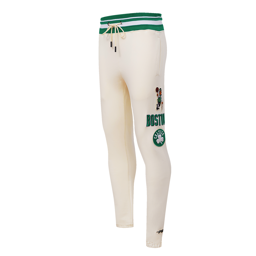 NBA BOSTON CELTICS RETRO CLASSIC PANTALON OUATÉ POUR HOMME (COQUILLE D'ŒUF/VERT KELLY)