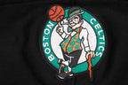 NBA BOSTON CELTICS SCRIPT TAIL MEN'S RIB FLEECE PULLOVER HOODIE (BLACK)