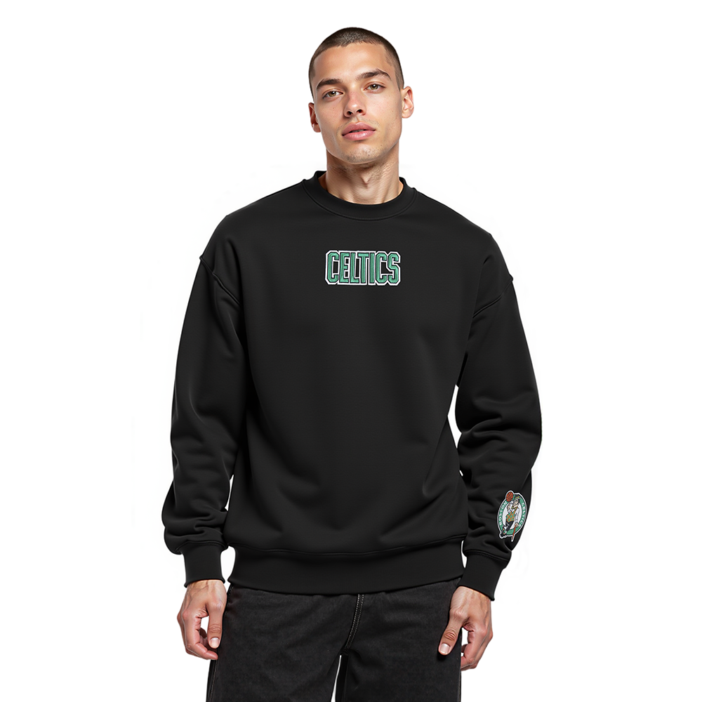 NBA BOSTON CELTICS WINGSPAN CHANDAIL À COL ROND À ÉPAULES TOMBANTES POUR HOMME (NOIR)