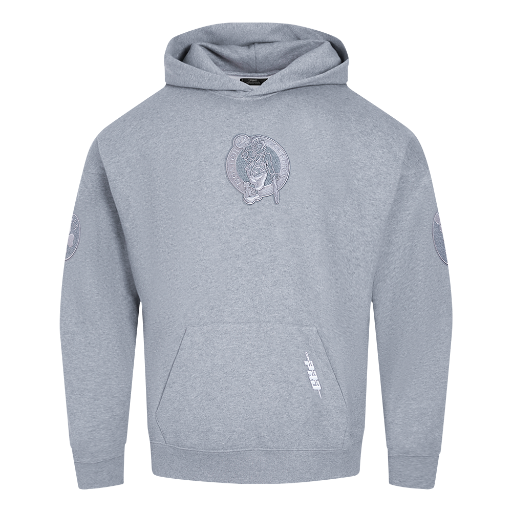 NBA BOSTON CELTICS REVERSE FRENCH TERRY CHANDAIL À CAPUCHON POUR HOMME (GRIS CHINÉ FONCÉ)