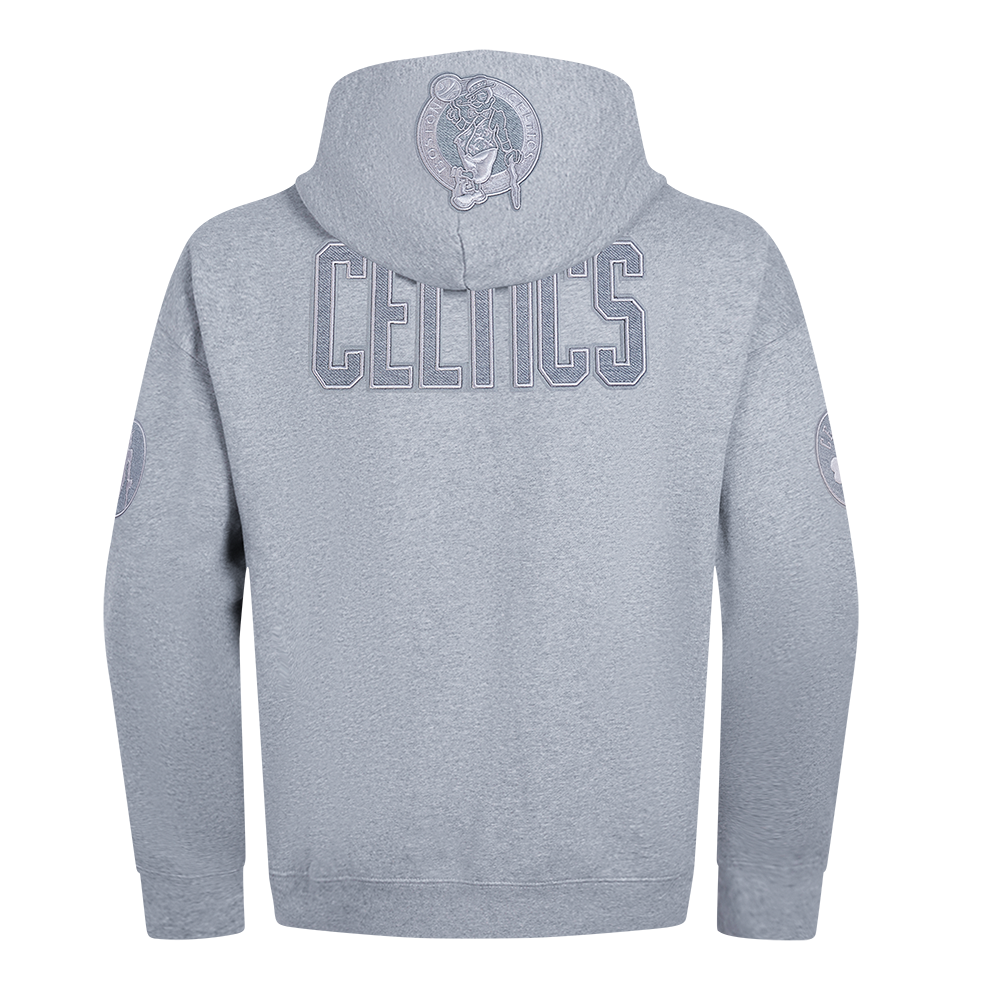 NBA BOSTON CELTICS REVERSE FRENCH TERRY CHANDAIL À CAPUCHON POUR HOMME (GRIS CHINÉ FONCÉ)