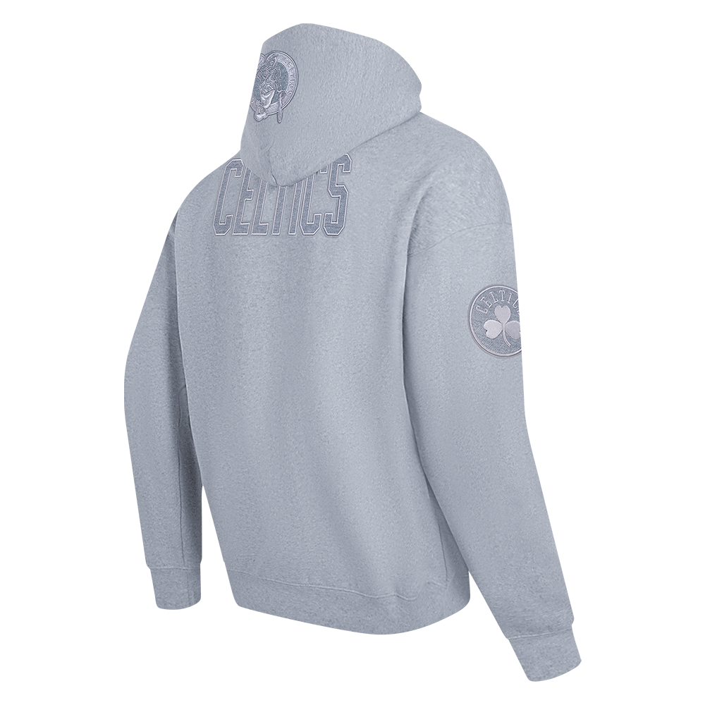 NBA BOSTON CELTICS REVERSE FRENCH TERRY CHANDAIL À CAPUCHON POUR HOMME (GRIS CHINÉ FONCÉ)