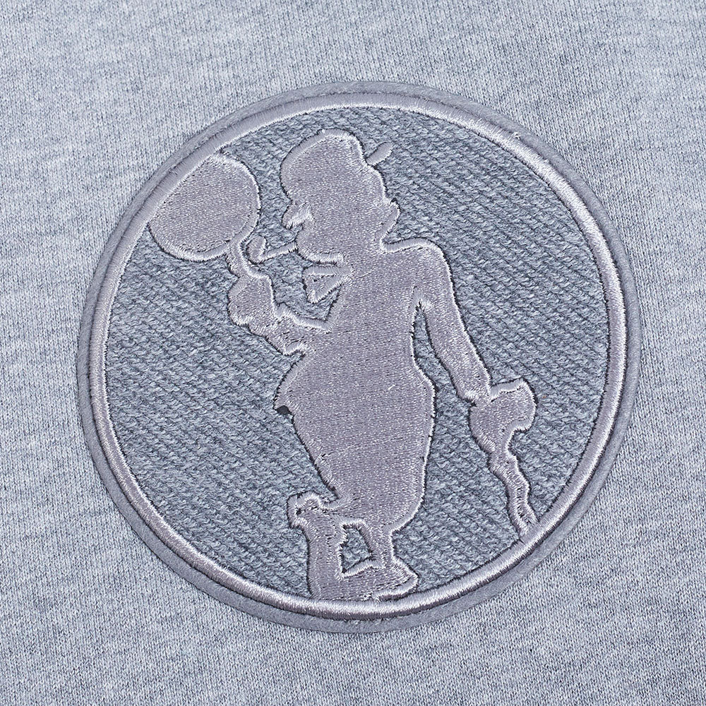 NBA BOSTON CELTICS REVERSE FRENCH TERRY CHANDAIL À CAPUCHON POUR HOMME (GRIS CHINÉ FONCÉ)