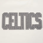 NBA BOSTON CELTICS REVERSE FRENCH TERRY CHANDAIL À COL ROND EN MOLLETON À ÉPAULES TOMBANTES POUR HOMME (COQUILLE D'ŒUF)