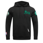 NBA BOSTON CELTICS SOUVENIR MEN'S FLEECE PULLOVER HOODIE (BLACK)