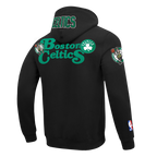 NBA BOSTON CELTICS SOUVENIR MEN'S FLEECE PULLOVER HOODIE (BLACK)
