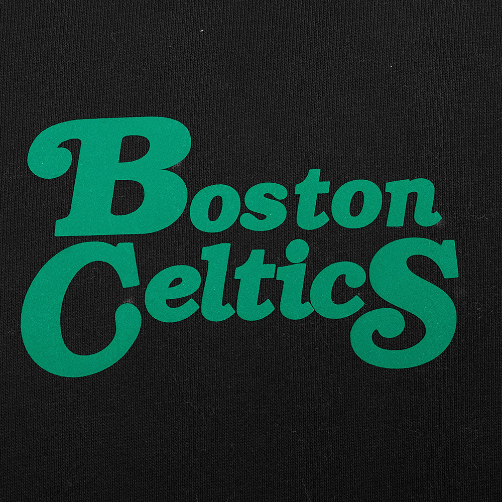 NBA BOSTON CELTICS SOUVENIR MEN'S FLEECE PULLOVER HOODIE (BLACK)