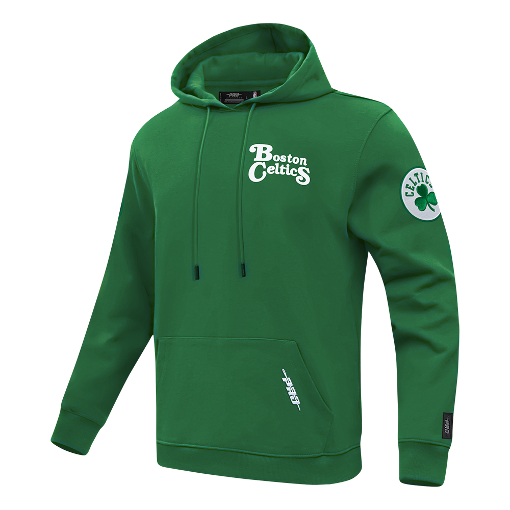 NBA BOSTON CELTICS SOUVENIR MEN'S FLEECE PULLOVER HOODIE (KELLY GREEN)