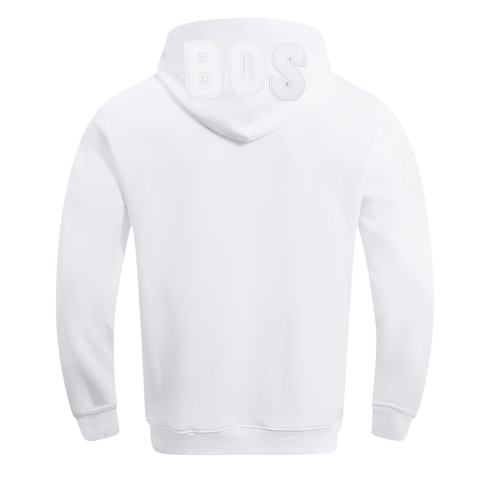 NBA BOSTON CELTICS WHITE OUT MEN'S DOUBLE KNIT PULLOVER HOODIE (WHITE)