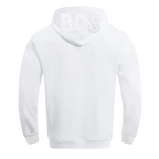 NBA BOSTON CELTICS WHITE OUT MEN'S DOUBLE KNIT PULLOVER HOODIE (WHITE)