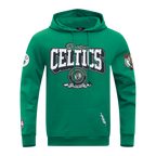 NBA BOSTON CELTICS TEAM BADGE MEN'S RIB FLC PO HOODIE (KELLY GREEN)