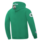 NBA BOSTON CELTICS TEAM BADGE MEN'S RIB FLC PO HOODIE (KELLY GREEN)
