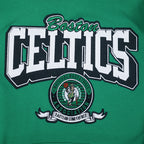NBA BOSTON CELTICS TEAM BADGE MEN'S RIB FLC PO HOODIE (KELLY GREEN)