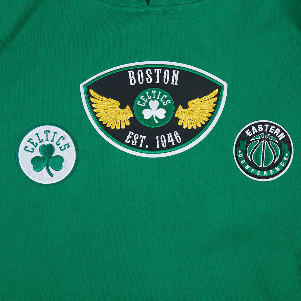 NBA BOSTON CELTICS BORN FOR SPORT MEN'S FLC PO HOODIE (KELLY GREEN)