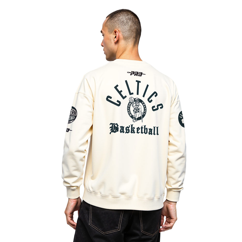 NBA BOSTON CELTICS MODERN ORIGINALS CHANDAIL À COL ROND EN MOLLETON POUR HOMME (COQUILLE D'ŒUF)