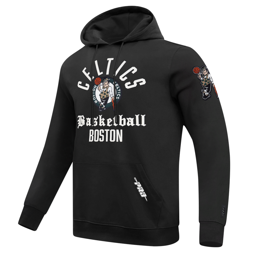 NBA BOSTON CELTICS MODERN ORIGINALS MEN'S FLC PO HOODIE (BLACK)