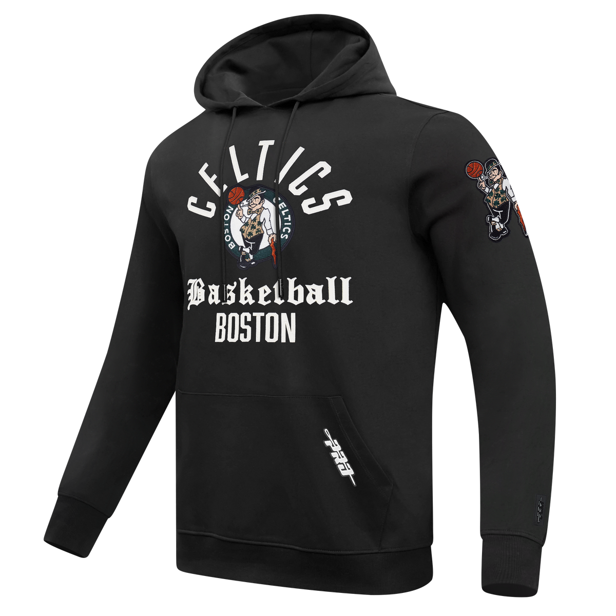 NBA BOSTON CELTICS MODERN ORIGINALS MEN'S FLC PO HOODIE (BLACK)