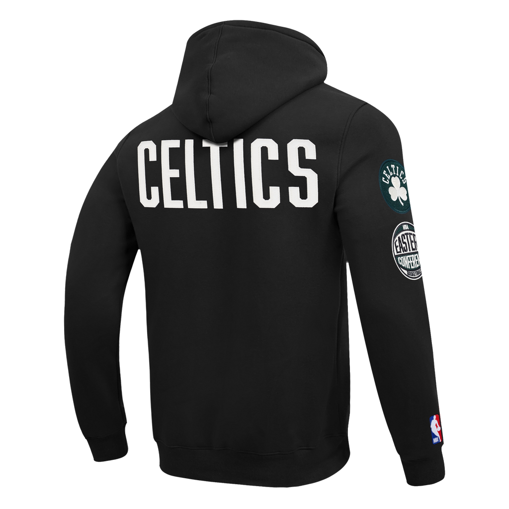 NBA BOSTON CELTICS MODERN ORIGINALS MEN'S FLC PO HOODIE (BLACK)