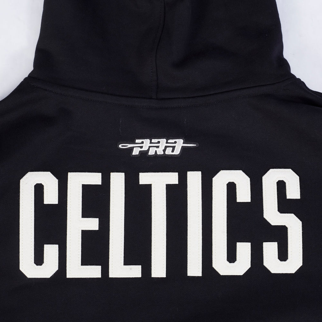 NBA BOSTON CELTICS MODERN ORIGINALS MEN'S FLC PO HOODIE (BLACK)