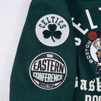 NBA BOSTON CELTICS MODERN ORIGINALS MEN'S FLC PO HOODIE (FOREST GREEN)