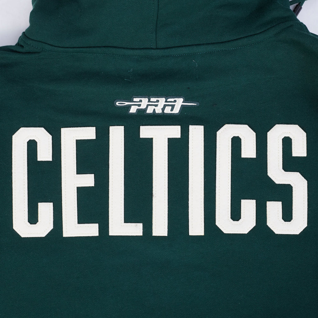 NBA BOSTON CELTICS MODERN ORIGINALS MEN'S FLC PO HOODIE (FOREST GREEN)