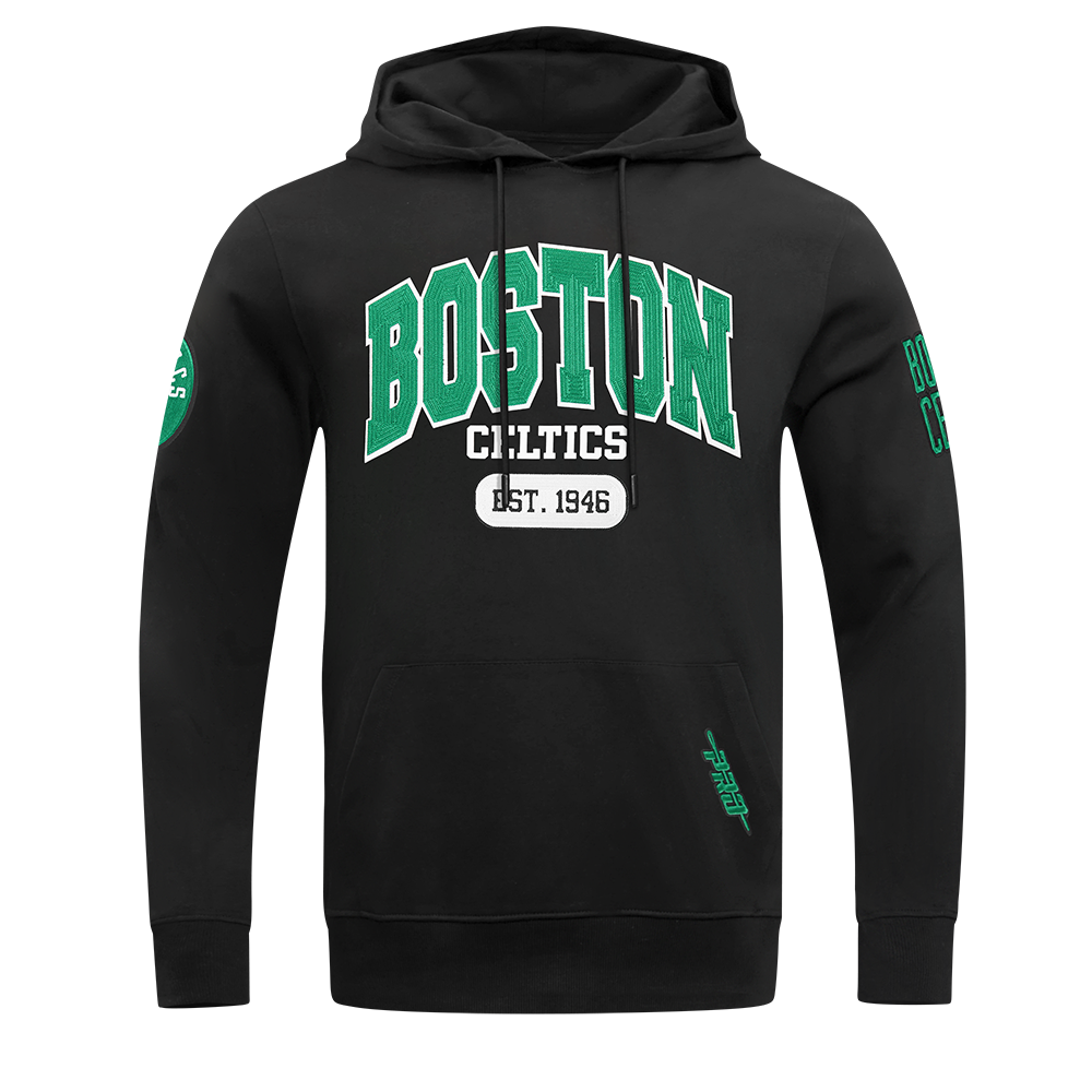 NBA BOSTON CELTICS CITY ARCH MEN'S FLC PO HOODIE (BLACK)