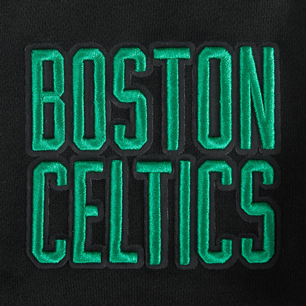 NBA BOSTON CELTICS CITY ARCH MEN'S FLC PO HOODIE (BLACK)