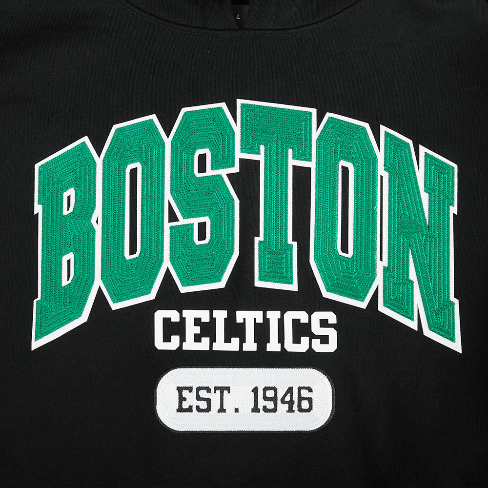 NBA BOSTON CELTICS CITY ARCH MEN'S FLC PO HOODIE (BLACK)