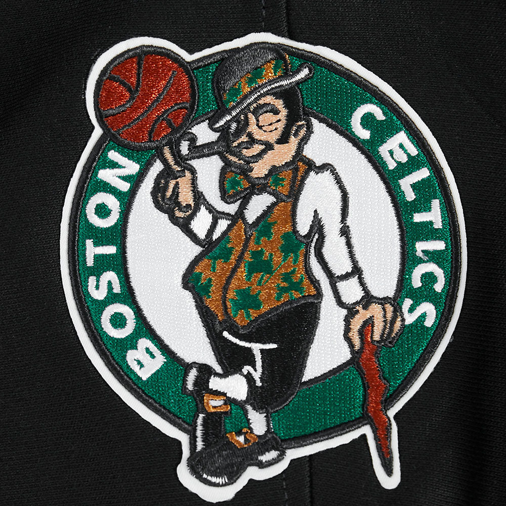 NBA BOSTON CELTICS CITY ARCH MEN'S FLC PO HOODIE (BLACK)
