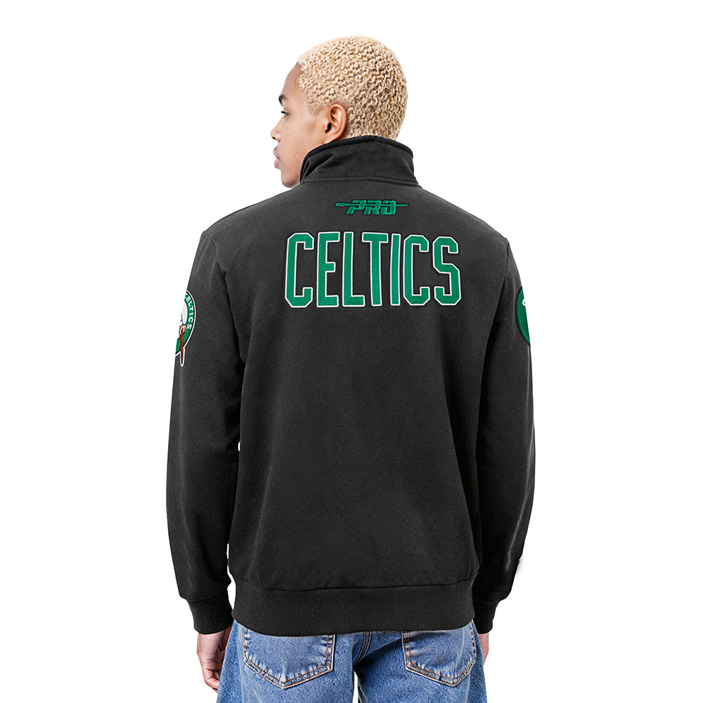 NBA BOSTON CELTICS CITY ARCH MEN'S FLC 1/4 ZIP (BLACK)