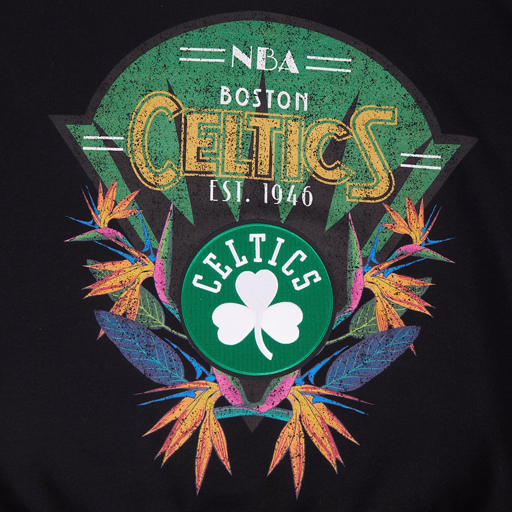 NBA BOSTON CELTICS PARADISE CHANDAIL OUATÉ À COL ROND POUR HOMME (NOIR)