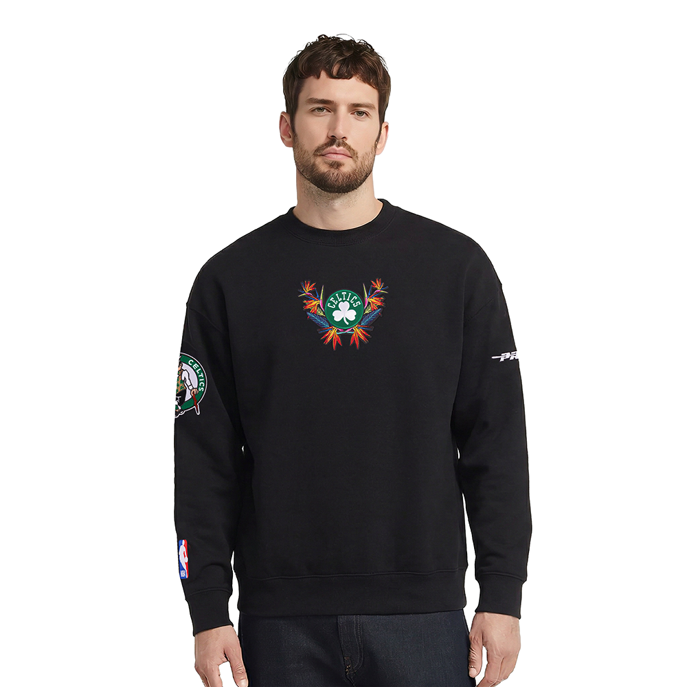 NBA BOSTON CELTICS PARADISE CHANDAIL OUATÉ À COL ROND POUR HOMME (NOIR)