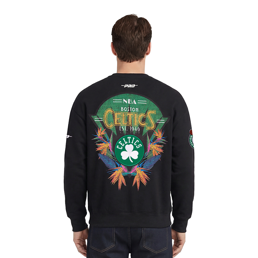 NBA BOSTON CELTICS PARADISE CHANDAIL OUATÉ À COL ROND POUR HOMME (NOIR)