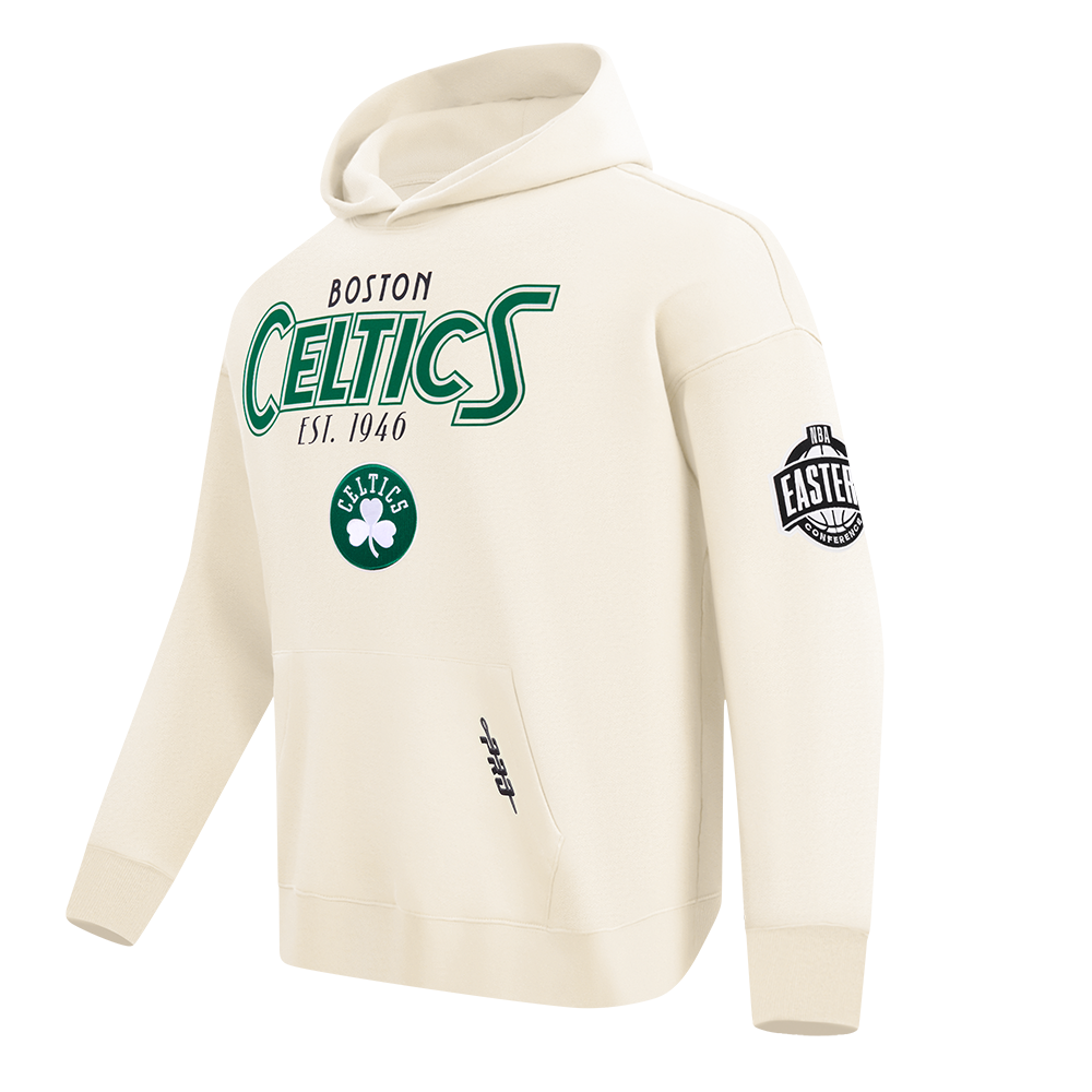 NBA BOSTON CELTICS PARADISE MEN'S PULL OVER HOODIE (EGGSHELL)