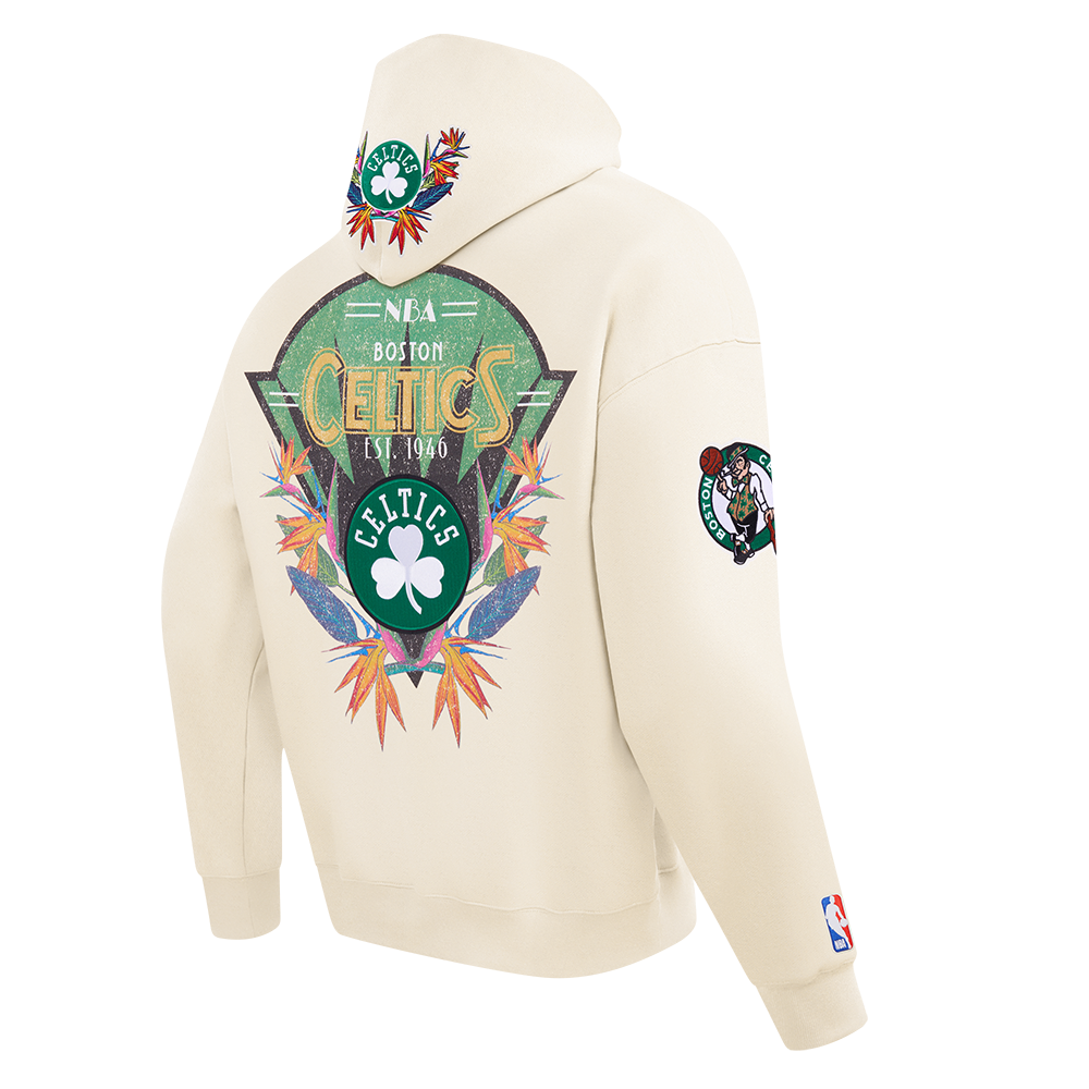 NBA BOSTON CELTICS PARADISE MEN'S PULL OVER HOODIE (EGGSHELL)