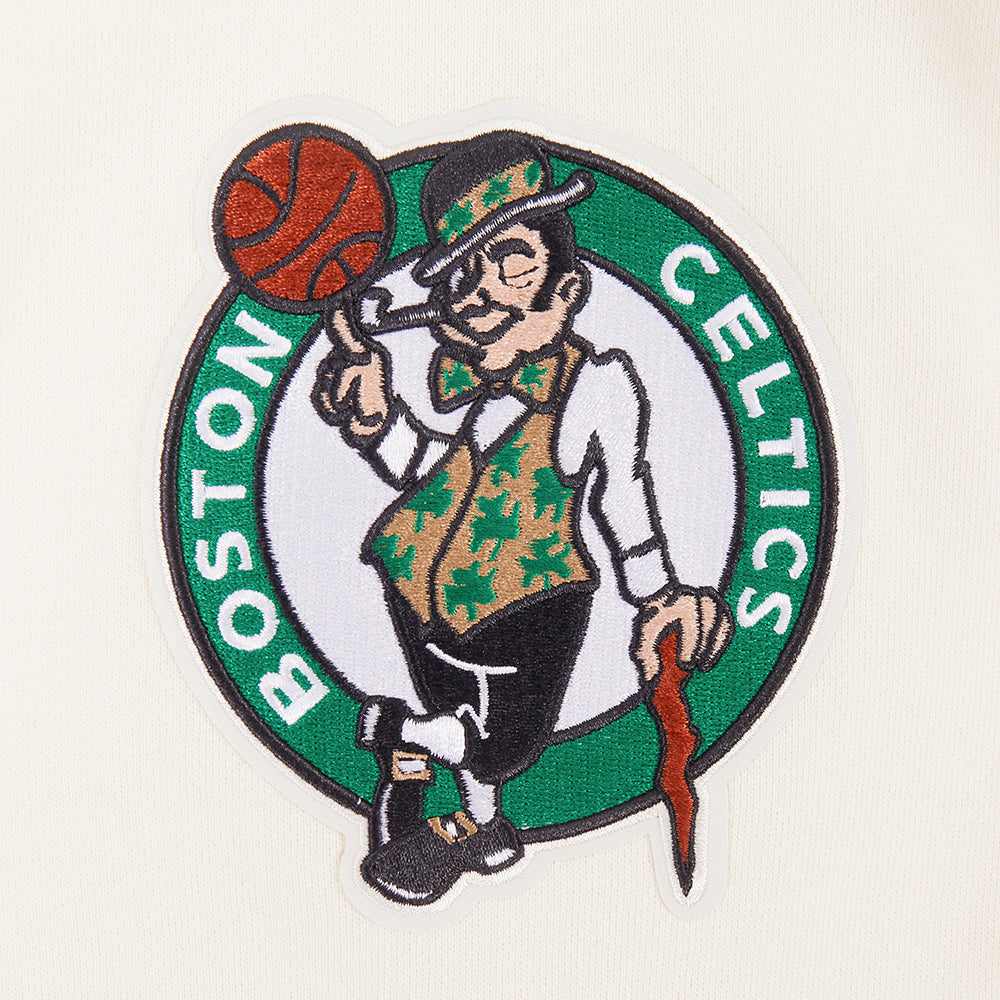 NBA BOSTON CELTICS PARADISE MEN'S PULL OVER HOODIE (EGGSHELL)