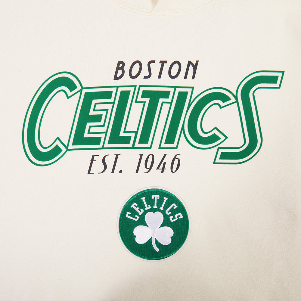NBA BOSTON CELTICS PARADISE MEN'S PULL OVER HOODIE (EGGSHELL)