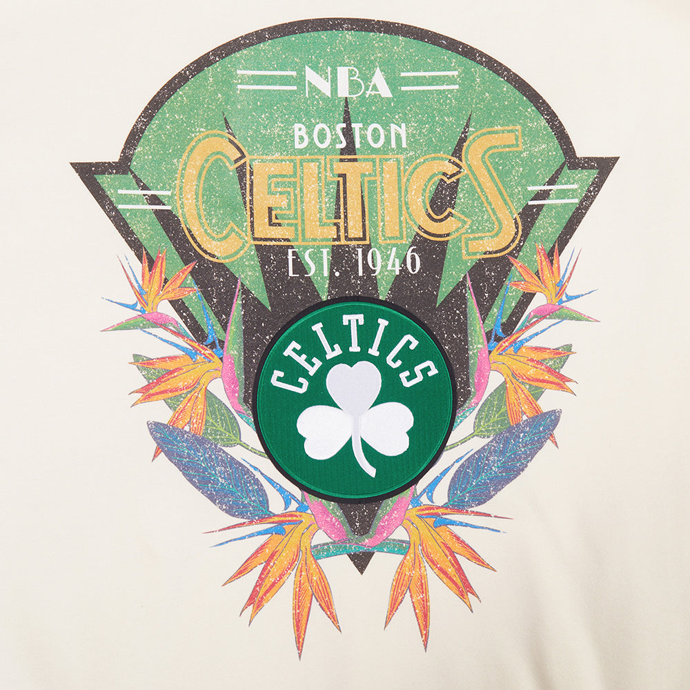 NBA BOSTON CELTICS PARADISE MEN'S PULL OVER HOODIE (EGGSHELL)